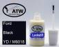 Preview: Ford, Black, YD / M6018: 20ml Lackstift, von ATW Autoteile West.